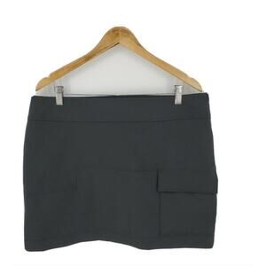 Title Nine Active Skirt Black Cargo Pocket Womens size 8 Black Yellow Gorpcore